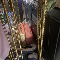 Golden Brass Frame End Tables 