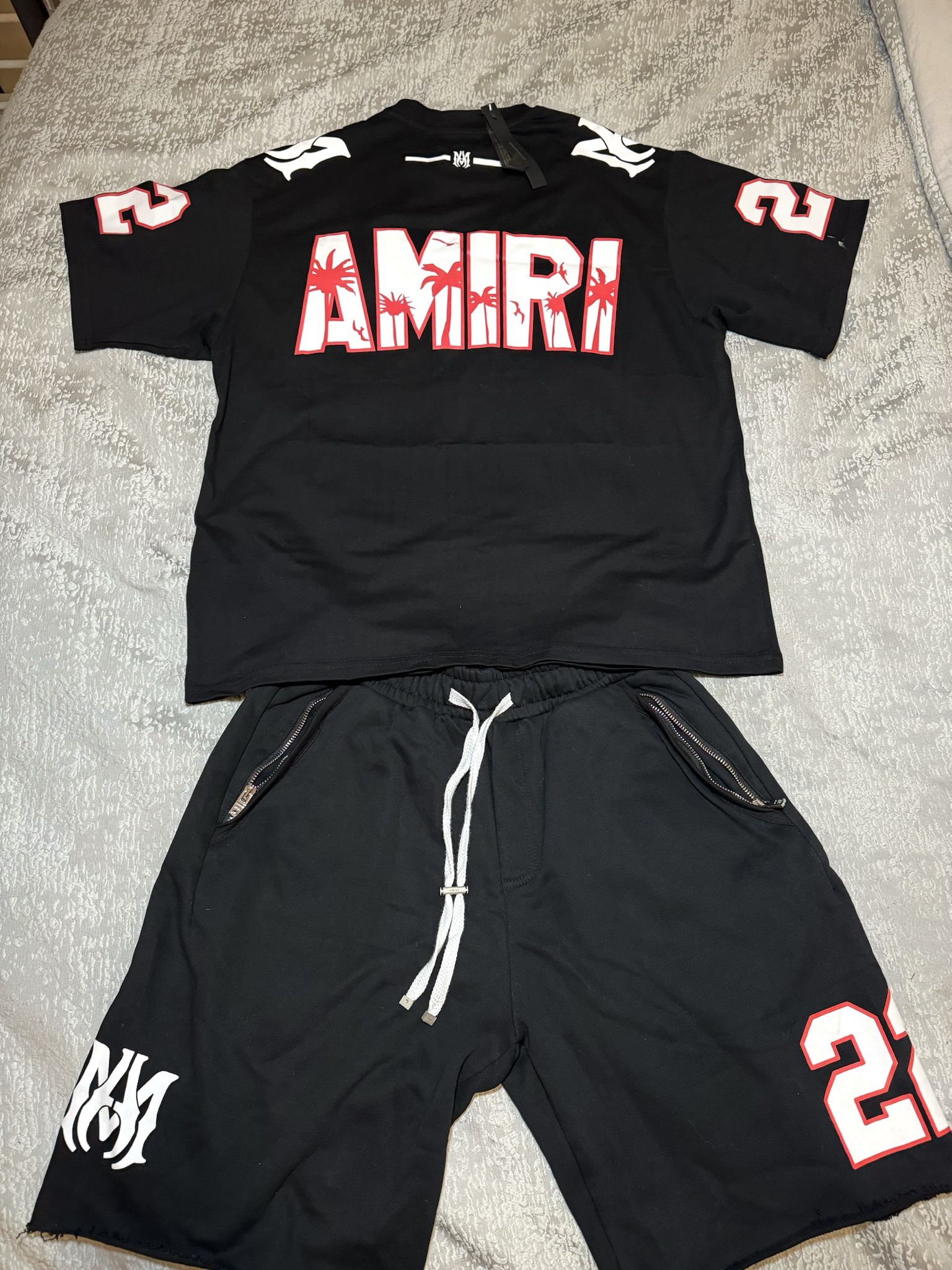 NEW DESIGNER AMIRI SHIRT + SHORTS SET COMBO NEW SEASON STYLE• SIZE : Large or Medium ⭐️⭐️⭐️⭐️⭐️