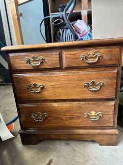 Vintage solid wood nightstand/ small dresser 3 drawers