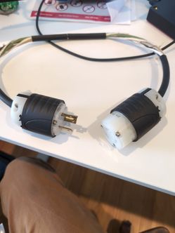 20A 250V Twist Lock Power Cable with Male and Female Ends