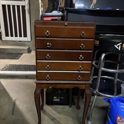 Antique silverware chest