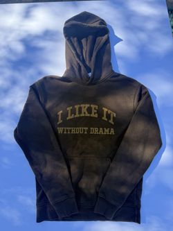 Black And Gold Zara Hoodie With Suede Letters