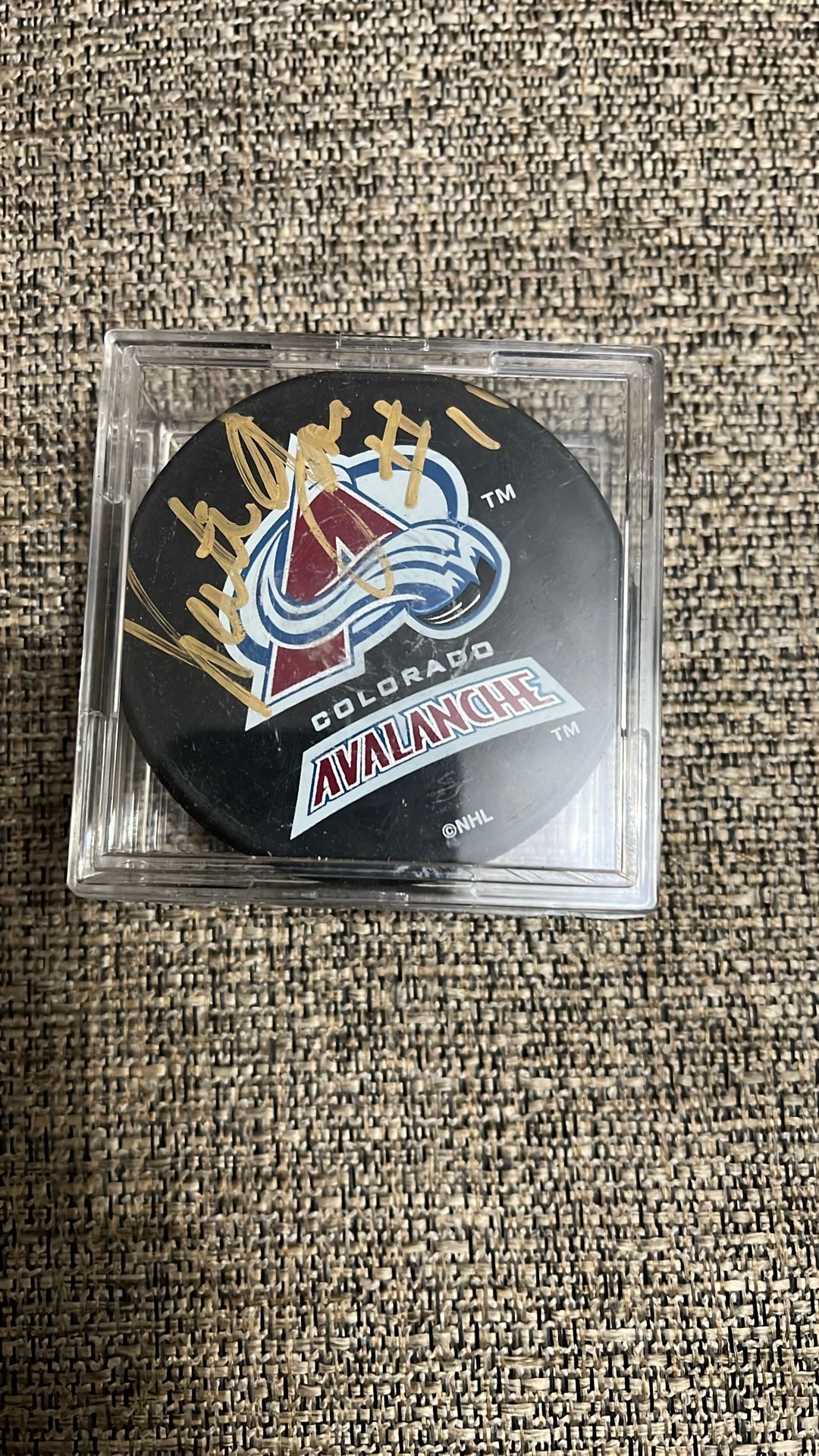 Hockey Puck Avalanche 1996 Keith Jones