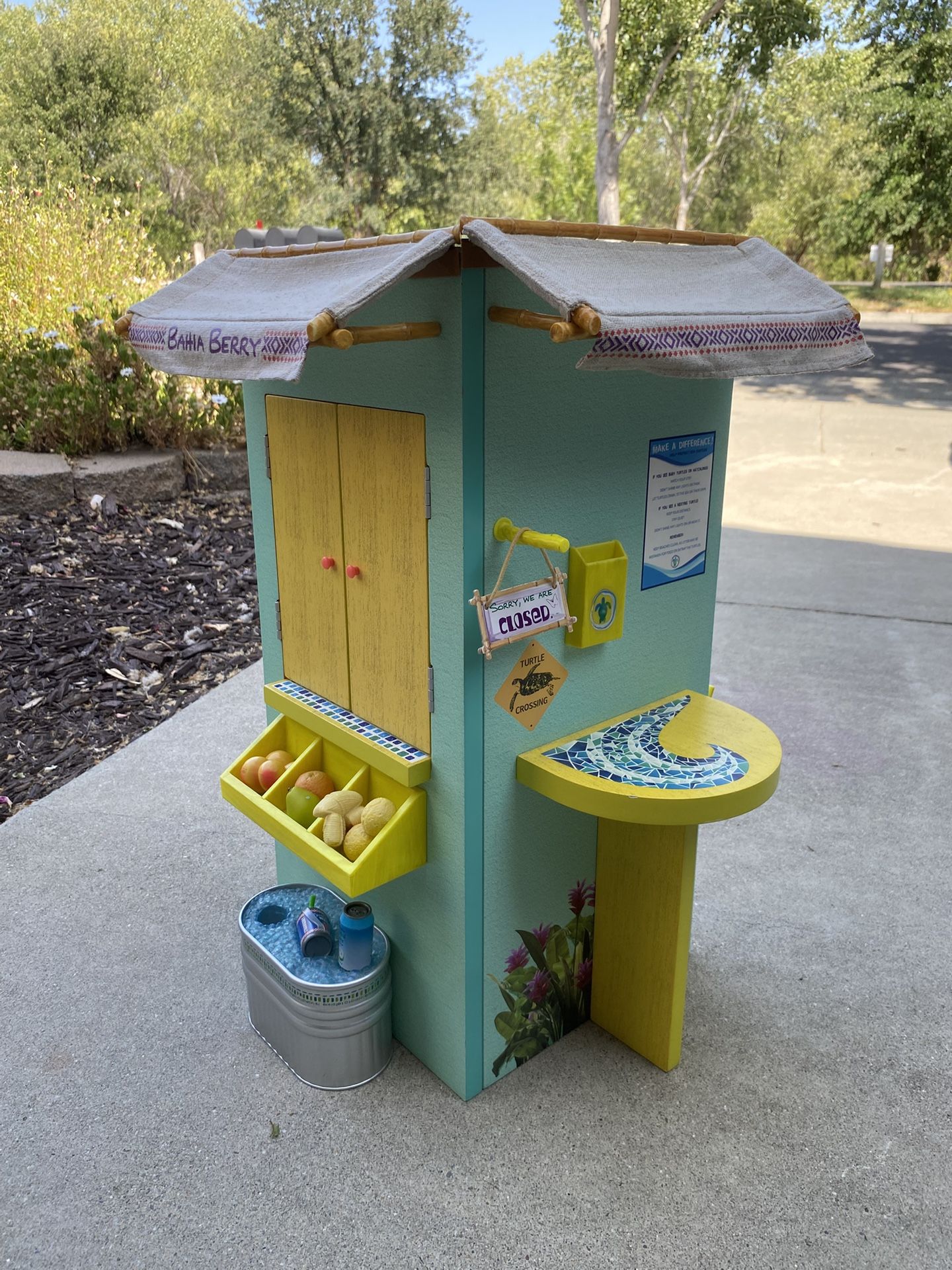 American Girl Doll Bahia Berry Stand Set - Retired