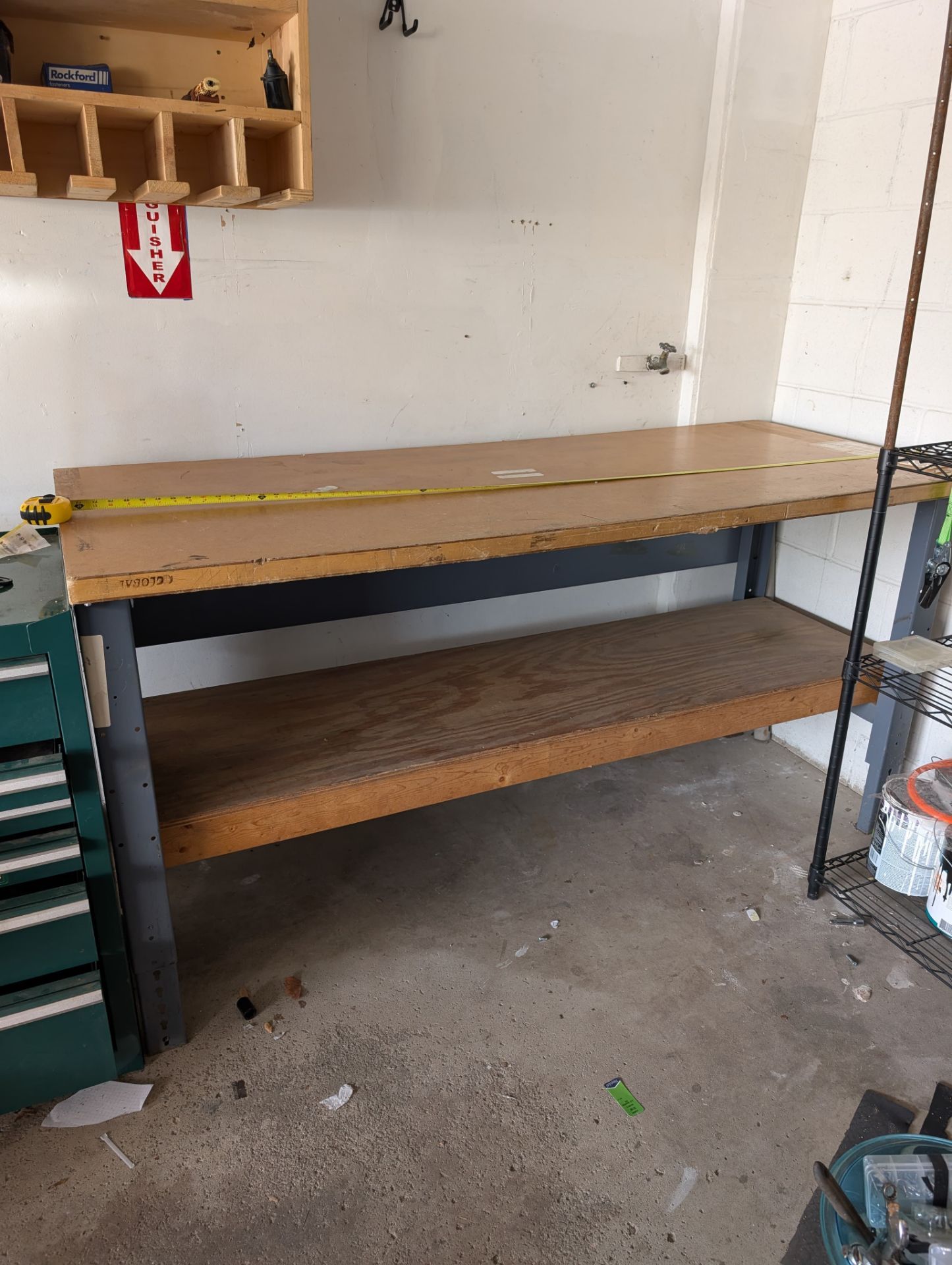 Heavy duty industrial work bench table