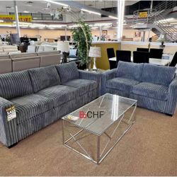 Corduroy 2 Piece Sofa And Loveseat Set 