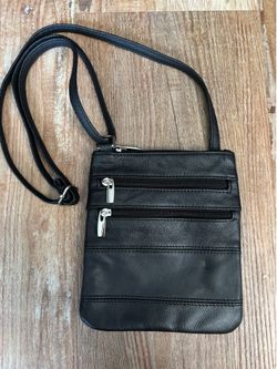 Black Leather Crossbody Bag