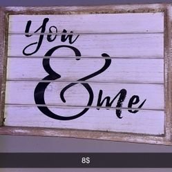 "you & me" wall picture