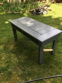 Farmhouse table entryway table rustic cedar log