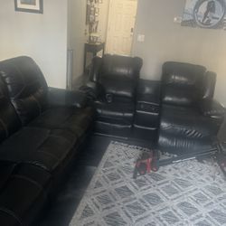 Leather Couch Set 