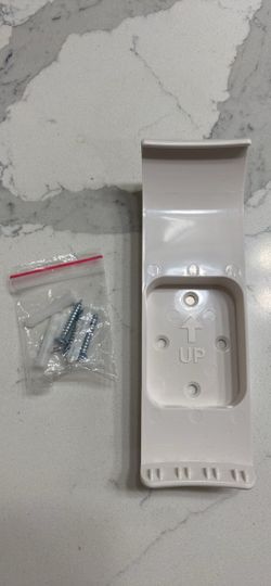 White Wall Mount Bracket with Hardware
