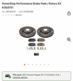 Powerstop Front Brakes and Rotors (2021 Nissan Rogue)