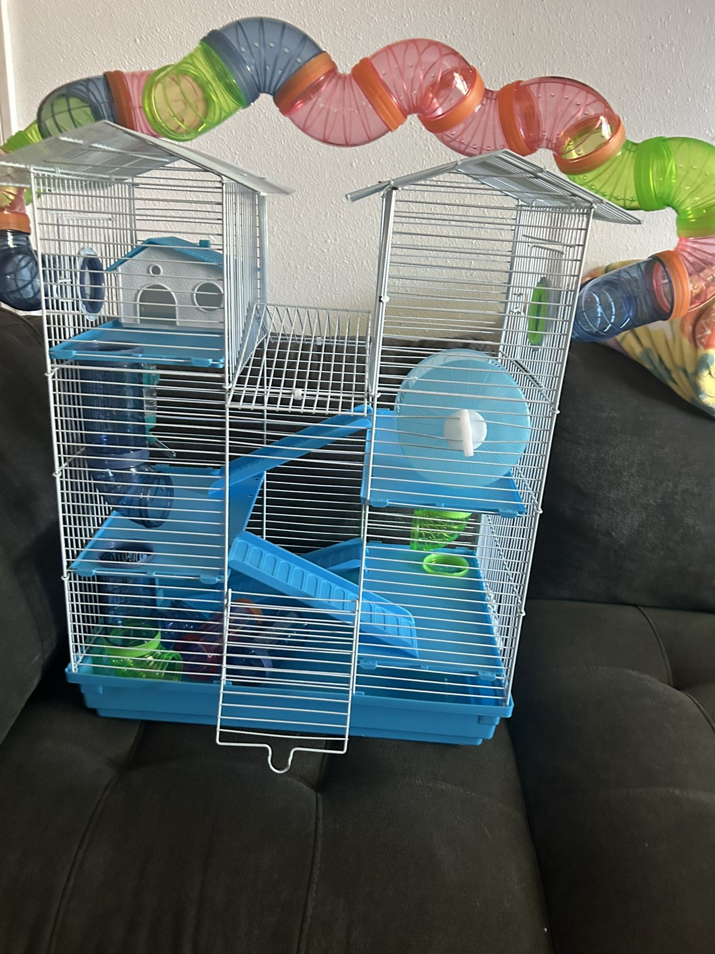 Blue Hamster Cage