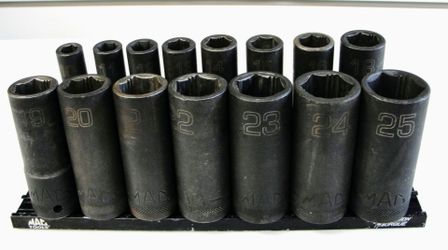 MATCO TOOLS VDP6 SERIES 15 PIECE METRIC DEEP IMPACT SOCKET SET