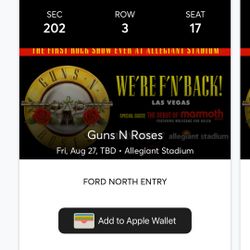Guns & Roses Tickets $110 Each