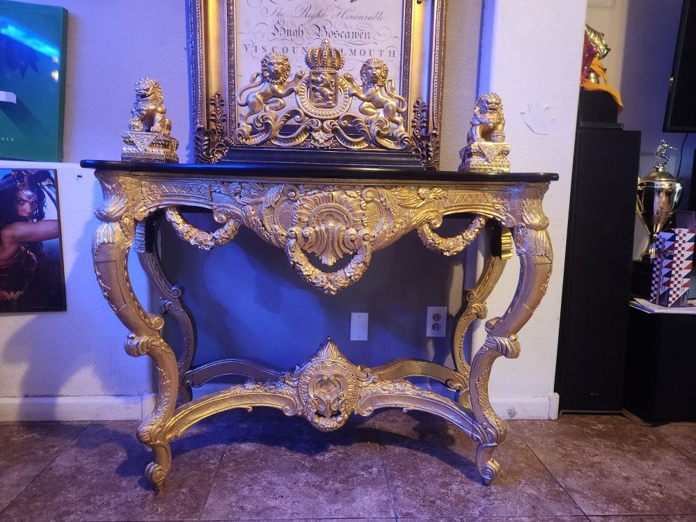 Antique Rococo Louis Xv Console Table Really Old 