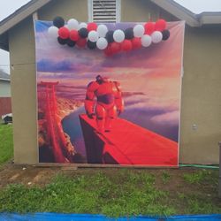 Big Hero 6 Baymax Back Drop 8ft Acrossx10ft High