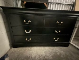 Dresser mirror and nightstand