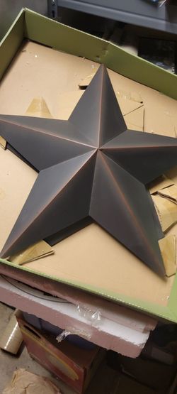 Large Metal 24" 3D Star Oil Rubbed Bronze Color