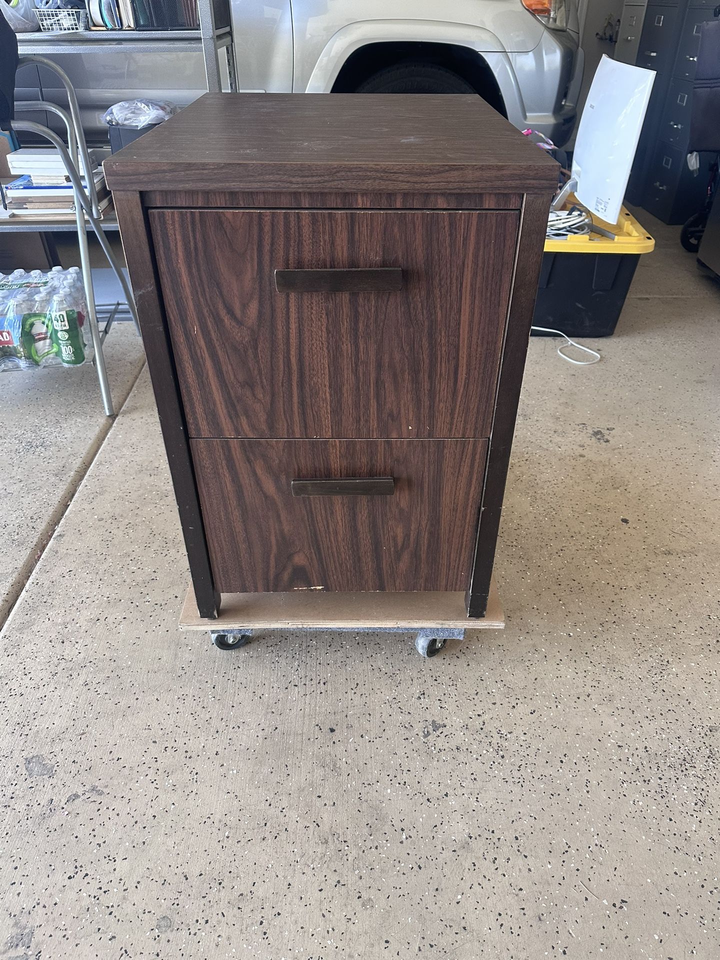 2 Drawer Wood File Cabinet