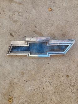 Chevy Bowtie Emblem Badge Chrome Blue