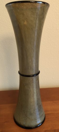 Handmade Blown Cylindrical Glass Vase From Ireland