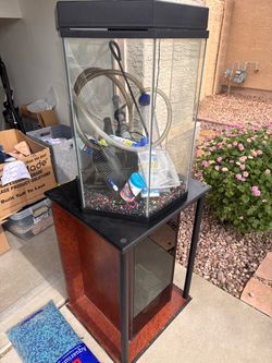 Glass Aquarium Tank with Stand and Accessories