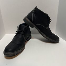 GOOR Black Leather Chukka Ankle Boots Lace Up Men's Size 9 Casual