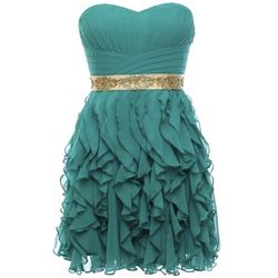 HUGE QUANTITY Teal Strapless Party Dress S/M/L
