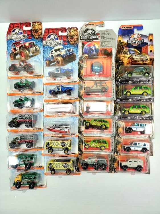 Jurassic World Matchbox Cars Brand New