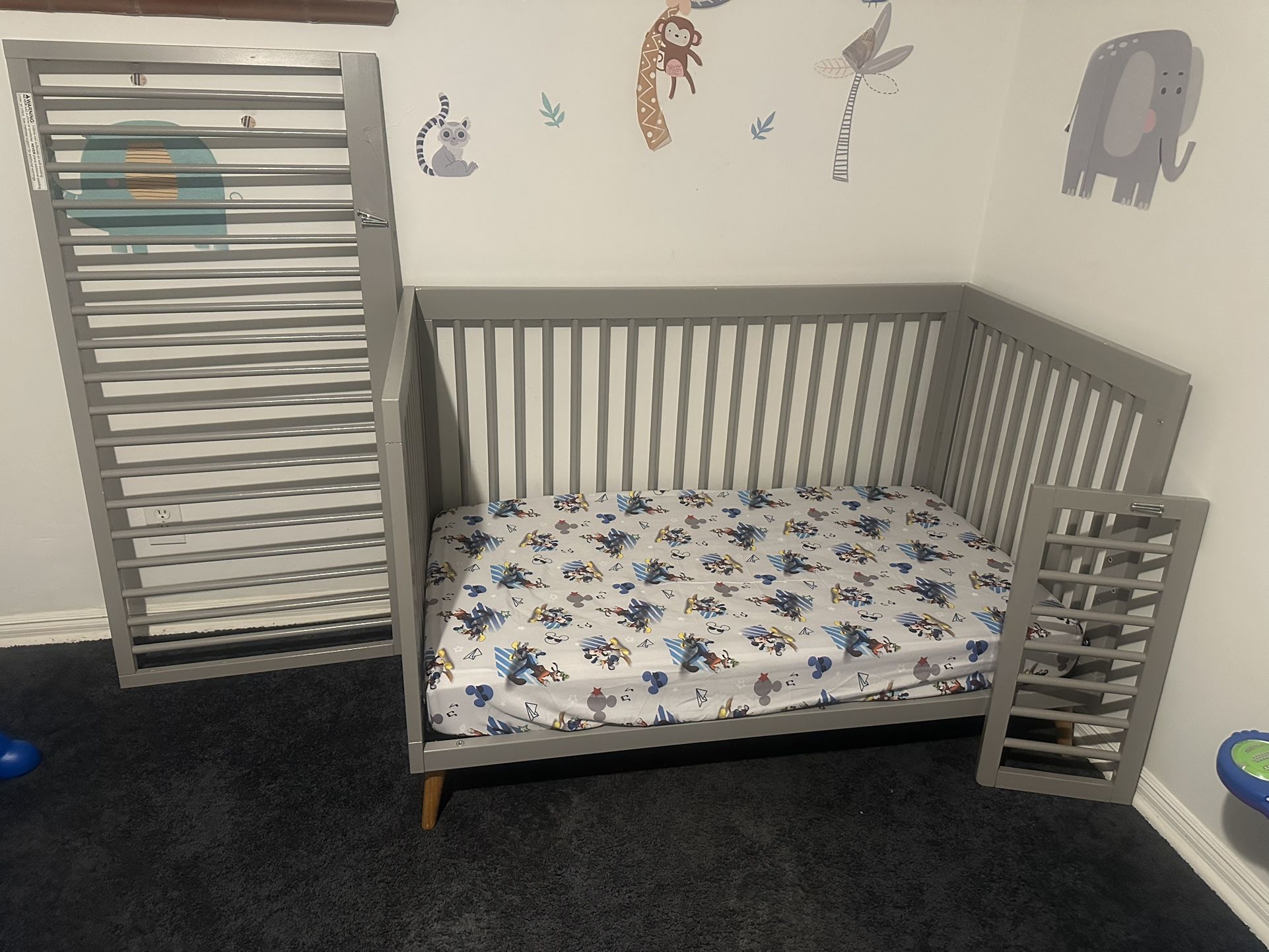 Delta 4 in 1 Crib with Mattress & Toddler Gaurdrail
