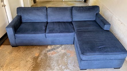 Blue Sectional Sofa with Chaise
