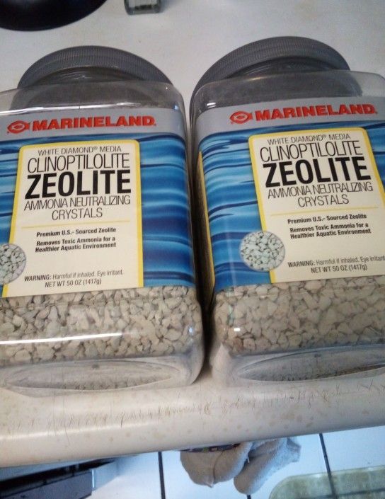 Two 50 oz Jars Of Ammonia Neutralizing Crystals For Fish Tank! L👀k...