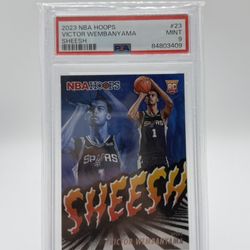 2023-24 Panini NBA HOOPS- Victor Wembanyama Sheesh #23 (RC)  (PSA 9)