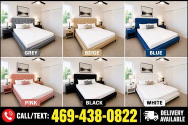 Queen bed frame + mattress free delivery 🚚