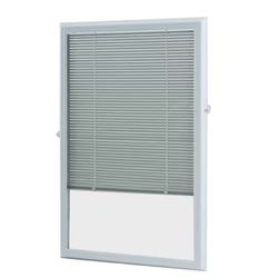 White Cordless Add-On Blinds for Raised Frame Doorglass 21-3/4 in. Width x 37-3/4in. Height