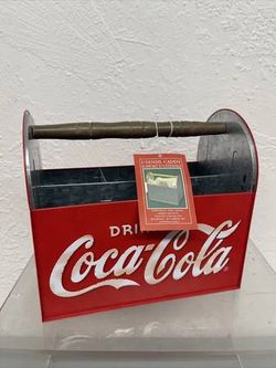 Vintage 1990's drink coca cola tin metal caddy organizer never used with tags located in palm springs ca excellent