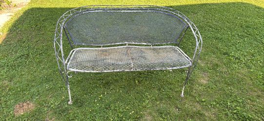Outdoor Patio Metal Bench
