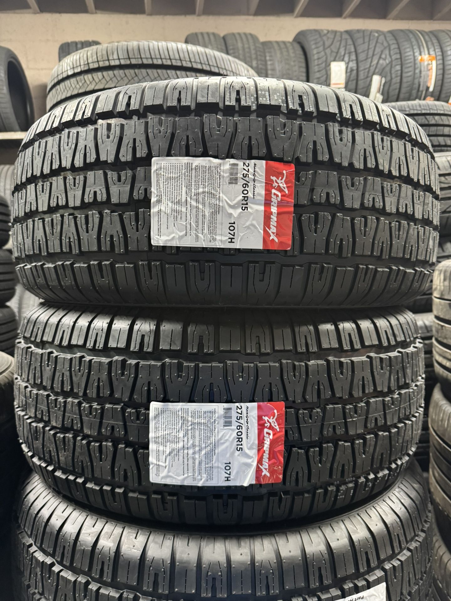 275/60R15 275/60/15 Gripmax Brand New Tires