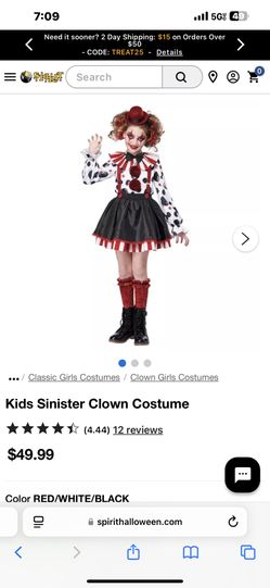 Kids Horror Costume Clown
