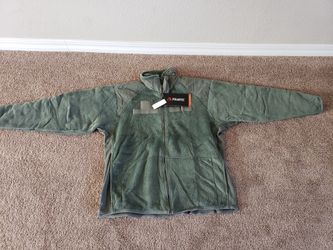 Foliage Green Fleece Jacket Large Long