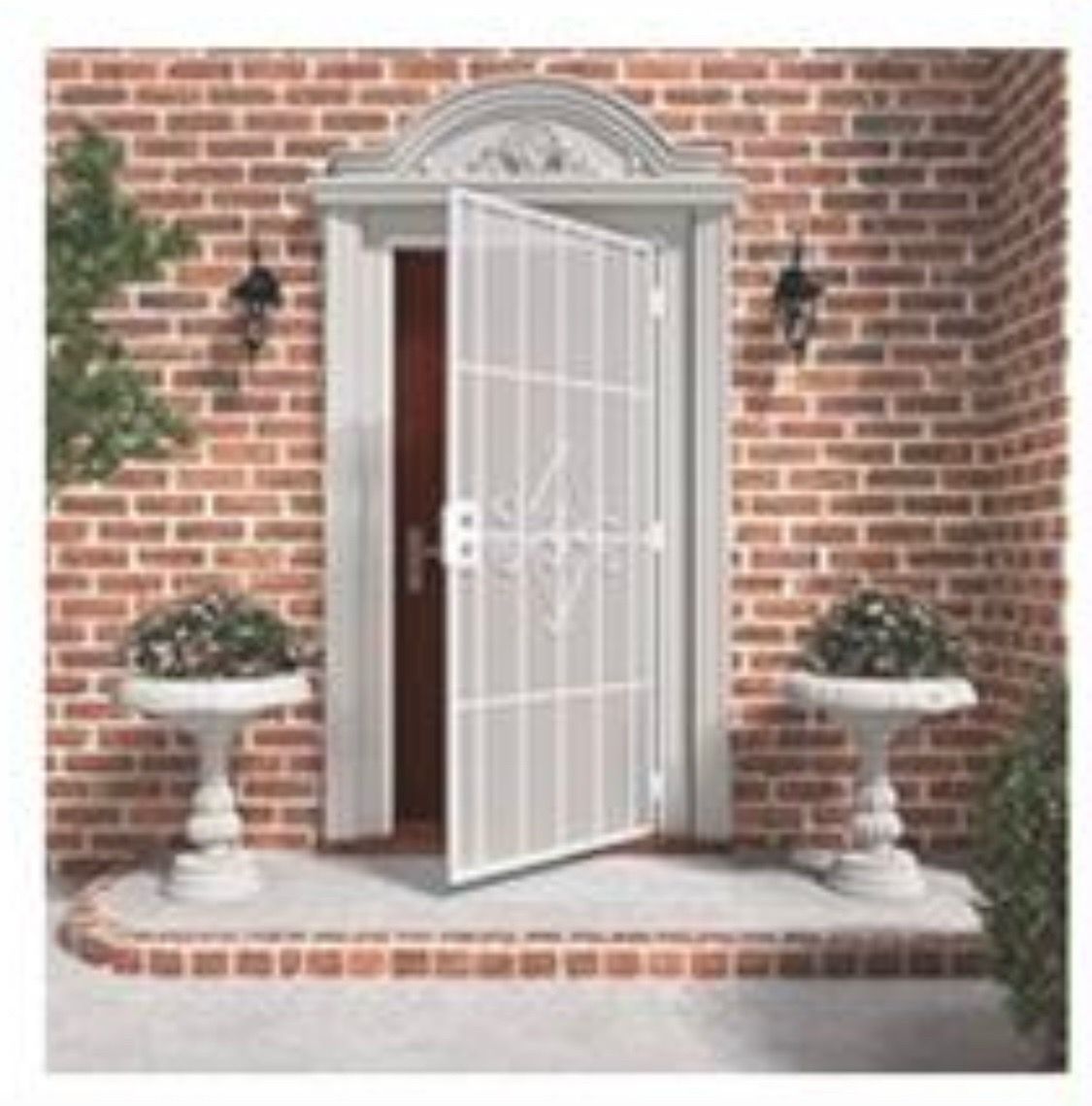 New still in packaging security door with screen