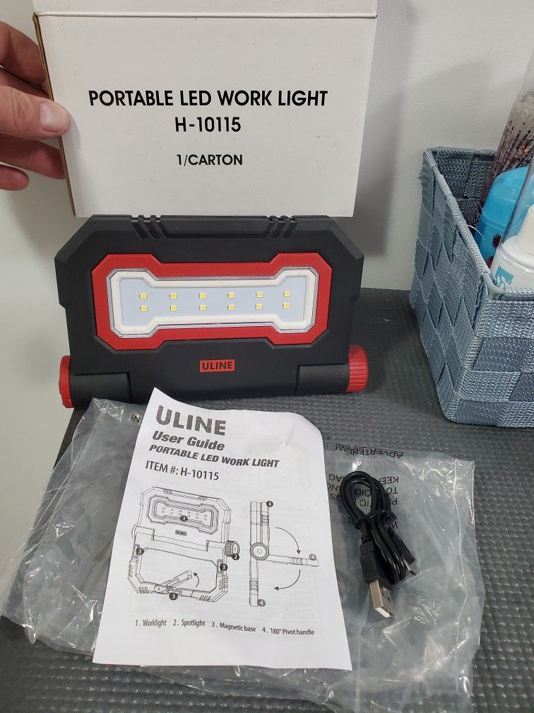 Uline 500 Lumen Rechargeable Work Light. Brand New.
