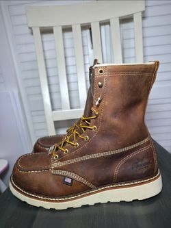 Thorogood 8″ Trail Crazy Horse Safety Toe Moc Toe MAXWear Wedge (contact info removed) Men's Size 11.5 D