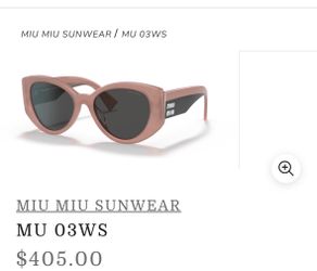Miumiu Sunglasses and pink case