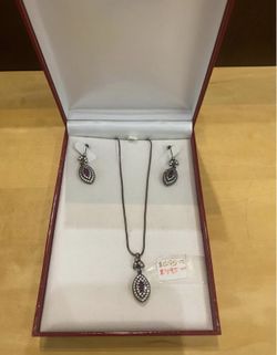 Red Gem Stone Jewelry Set