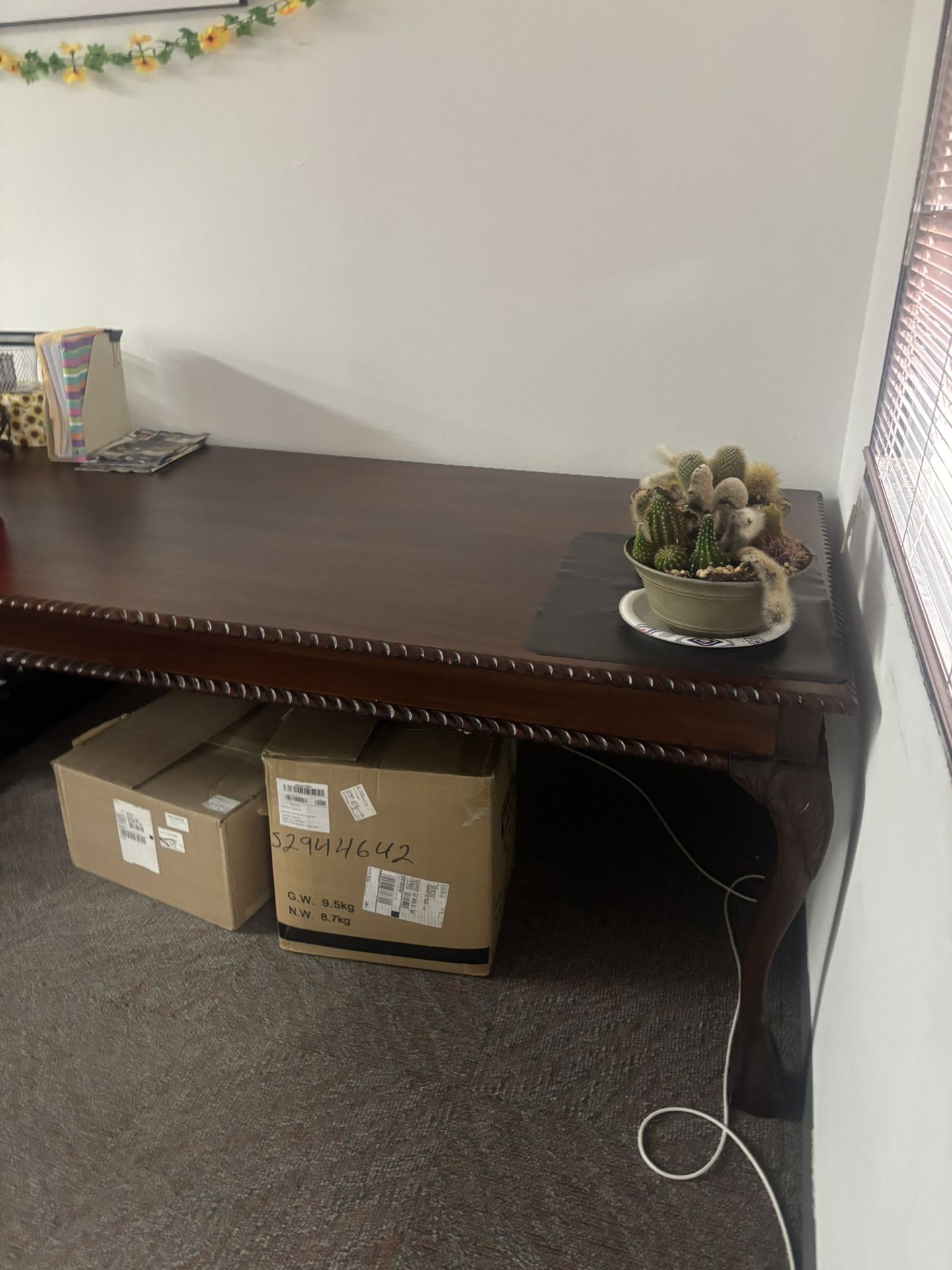 Antique Wood Dinner Table