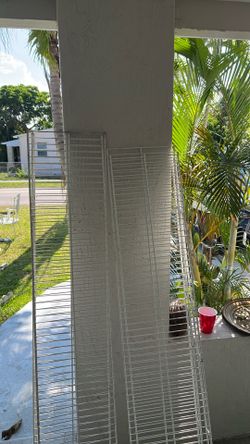 Wire Shelves With Wall Mounts And Brackets