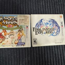 Nintendo 3ds Games Final Fantasy And Harvest Moon For Sale 