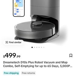 Dreametech D10s Plus Robot Vacuum and Mop Combo
